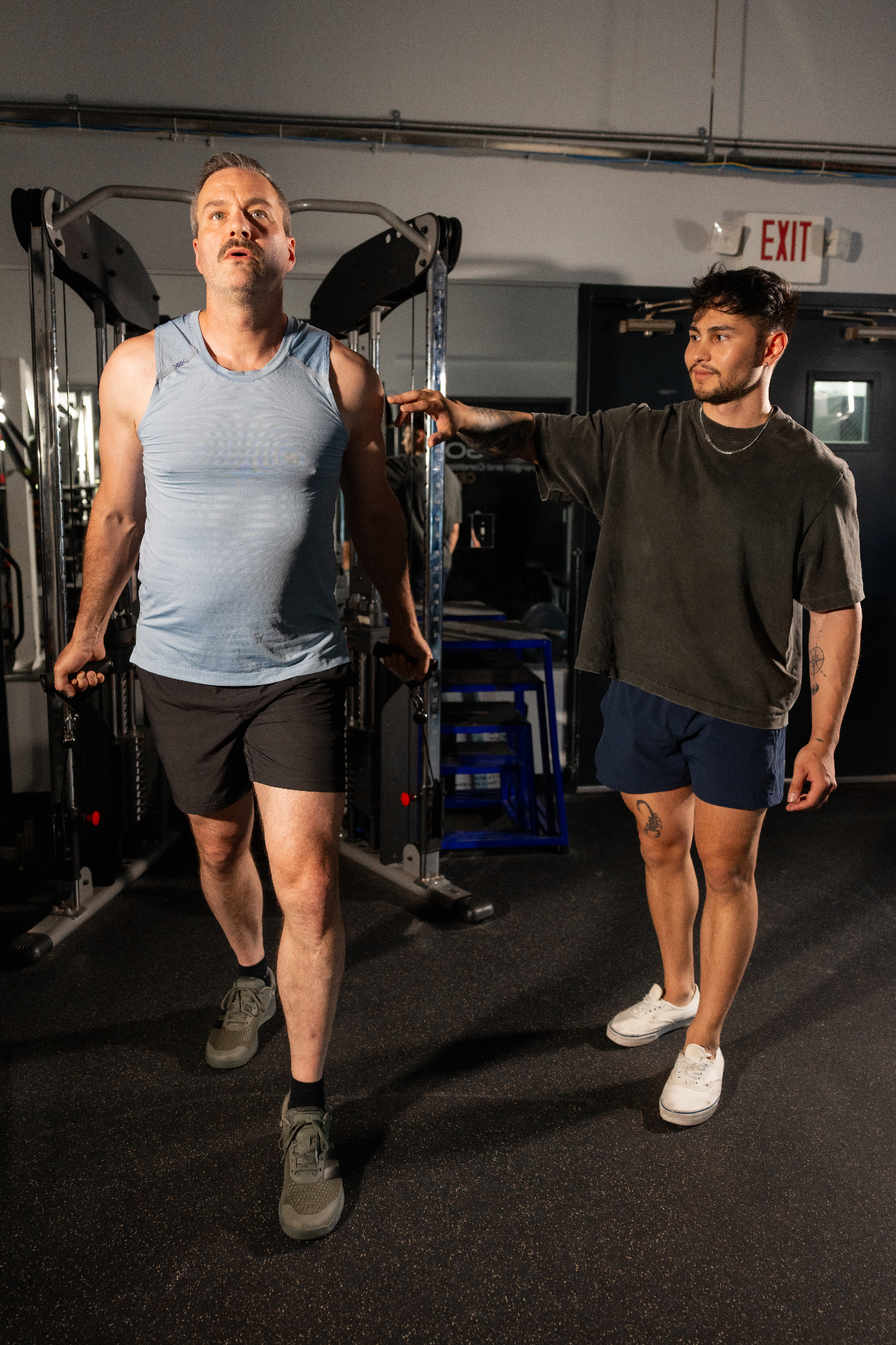 Ben training with David